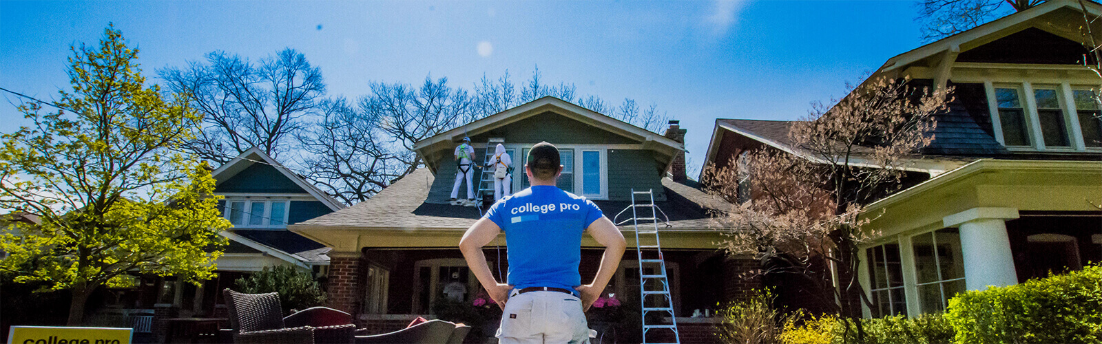 Installed gutter guard system on a roofline
